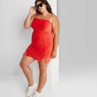 Women's Plus Size Double Slit Bodycon Dress - Wild Fable Red