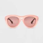 All In Motion Women's Tortoise Print Rubberized Plastic Cateye Polarized Sunglasses- All In