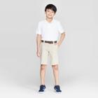 Boys' Uniform Short Sleeve Pique Polo Shirt - Cat & Jack True White