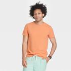 Men's Standard Fit Lyndale Crew Neck Short Sleeve Crew Neck T-shirt - Goodfellow & Co Orange