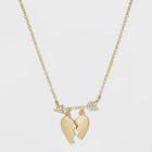 Sugarfix By Baublebar Two Halves Heart Pendant Necklace - Clear