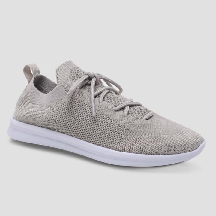 Women's Fleur Knit Lace Up Sneakers - Mossimo Supply Co. Gray
