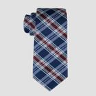 Men's Plaid Tie - Goodfellow & Co Navy, Blue