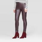 Women's Slim Fit Mid-rise Leather Leggings - A New Day Brown M, Size: