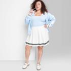 Women's Plus Size Mini Tennis Skirt - Wild Fable White
