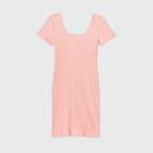 Women's Short Sleeve Knit Dress - Wild Fable Pink