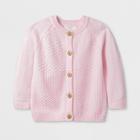 Baby Girls' Solid Sweater - Cloud Island Pink Newborn