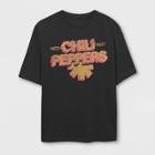 Merch Traffic Women's Red Hot Chili Peppers Short Sleeve Oversized Graphic T-shirt - Black