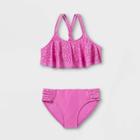 Girls' Crochet Flounce Bikini Set - Cat & Jack Purple