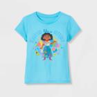 Girls' Disney Encanto Butterfly Short Sleeve Graphic T-shirt- Blue
