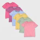 Honest Baby Toddler Girls' 10pk Autumn Short Sleeve T-shirt - Pink