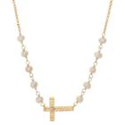 Target Gold Plated Sterling Silver Cross Necklace - Gold, Women's