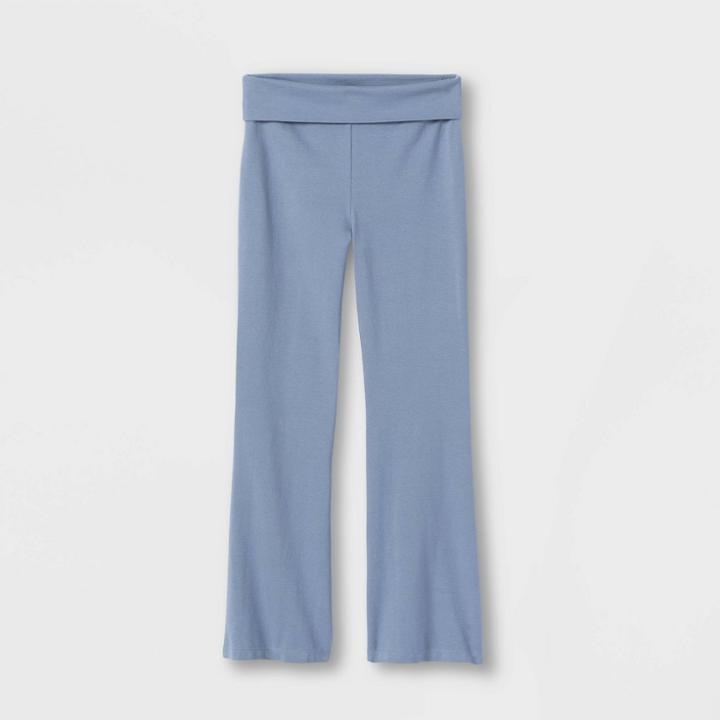 Girls' Foldover Flare Leggings - Art Class Blue