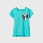 Girls' Adaptive Flip Sequin Butterfly T-shirt - Cat & Jack Green