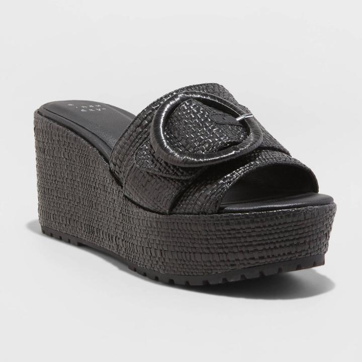 Women's Victoria Wedge Heels - A New Day Black