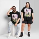 Plus Size Short Sleeve Oversized T-shirt - Wild Fable Black Cat