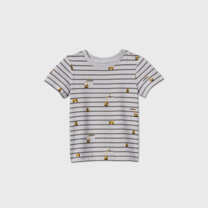 Toddler Boys' Short Sleeve Crew Neck T-shirt - Cat & Jack Gray
