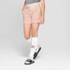 Umbro Girls' Double Diamond Fleece Shorts - Light Pink