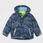 Toddler Boys' Geometric Long Sleeve 3-in-1 Jacket - Cat & Jack Navy Blue