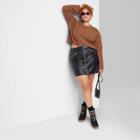 Women's Plus Size Crewneck Boxy Pullover Sweater - Wild Fable Copper