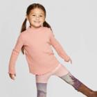 Toddler Girls' Long Sleeve Mock Neck T-shirt - Art Class Pink