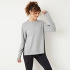 Women's Cozy Side Slit Pullover Sweatshirt - Joylab Light Gray Heather