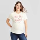 Maternity Short Sleeve Rolled Cuff You Are Loved T-shirt - Isabel Maternity By Ingrid & Isabel Beige