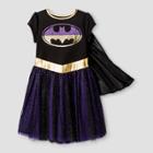 Dc Comics Girls' Batgirl Costume Dress - Black/purple