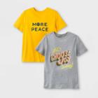 Boys' 2pk Graphic Short Sleeve T-shirt - Cat & Jack Gray Heather/mustard