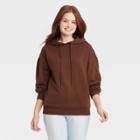 Women's Fleece Hooded Sweatshirt - Universal Thread Dark Brown