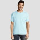 Hanes Men's Short Sleeve 1901 Garment Dyed Pocket T-shirt - Blue