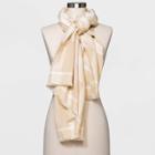 Women's Textured Check Wrap Scarf - Universal Thread Beige/off White