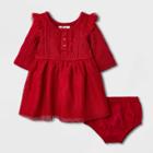 Mia & Mimi Baby Girls' Sweater Dress - Red Newborn