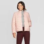 Women's Short Quilted Puffer Jacket - A New Day Pink