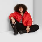 Women's Plus Size Puffer Jacket - Wild Fable Red