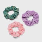 Girls' 3pk Scrunchie With Floral Hair Elastic - Cat & Jack