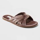 Women's Gracie Velvet Knotted Slide Slippers - Stars Above Gray