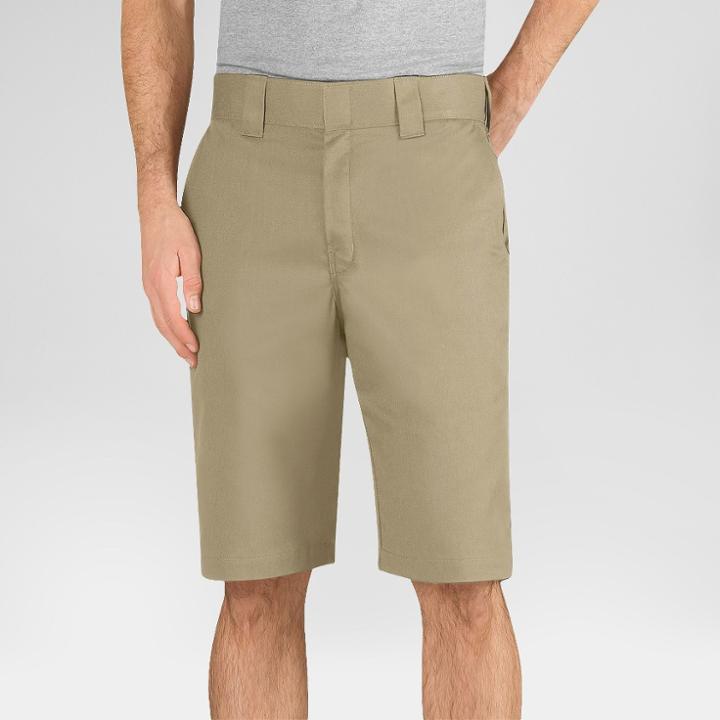 Dickies Men's Regular Fit Flex Twill 11 Shorts- Desert