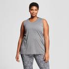 Women's Plus-size Sleeveless Tech T-shirt - C9 Champion Dark Heather Gray