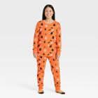 Women's Halloween Print Matching Family Pajama Set - Hyde & Eek! Boutique Orange