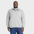 Men's Big & Tall 1/4 Zip Quilted Sweatshirt - Goodfellow & Co Gray