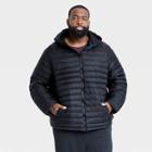 Men's Big & Tall Lightweight Puffer Jacket - All In Motion Black