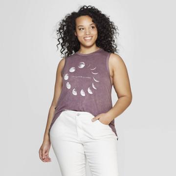 Women's Plus Size Love You To The Moon & Back Tank Top - Grayson Threads (juniors') - Purple