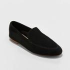 Women's Mila Wide Width Microsuede Deconstructed Loafers - A New Day Black 5w, Women's,