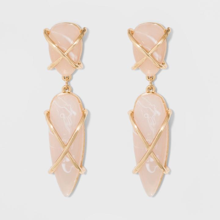 Sugarfix By Baublebar Gemstone Drop Earrings - Light Pink, Girl's