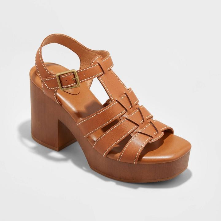 Women's Beth Platform Heels - Universal Thread Cognac