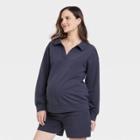 Long Sleeve Collared Leisure Maternity Shirt - Isabel Maternity By Ingrid & Isabel
