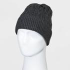 Men's Cable Cuff Fleece Lined Beanie - Goodfellow & Co Gray