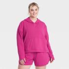 Women's Plus Size Fleece Pullover Hoodie - All In Motion Cranberry