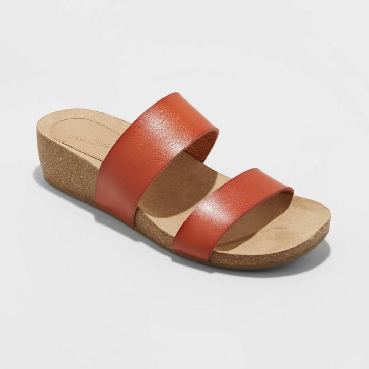 Women's Kerryl Slide Sandals - Universal Thread Cognac 6, Women's, Red